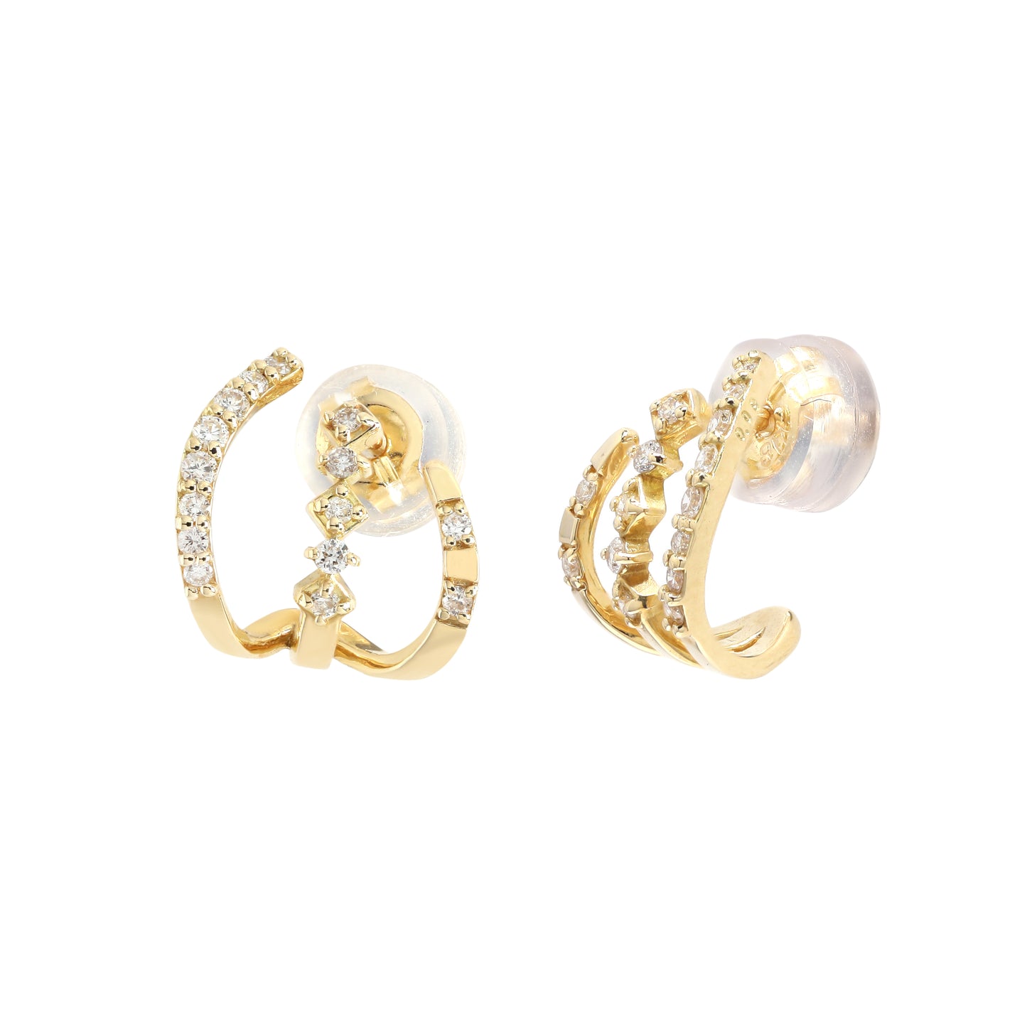 Golden Arc Ear Cuffs
