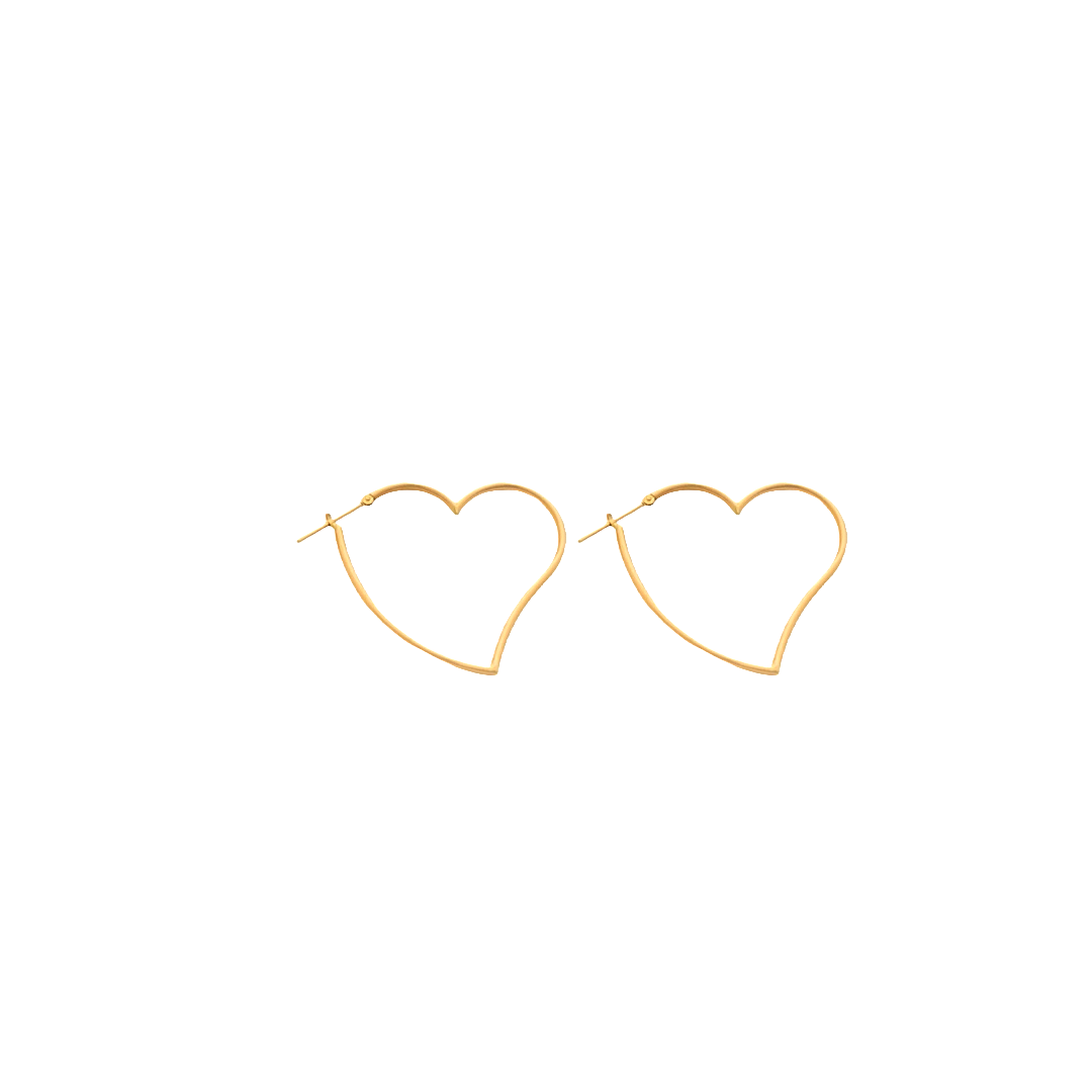Medium Heart Hoops