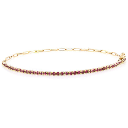 Paperclip Ruby Bracelet