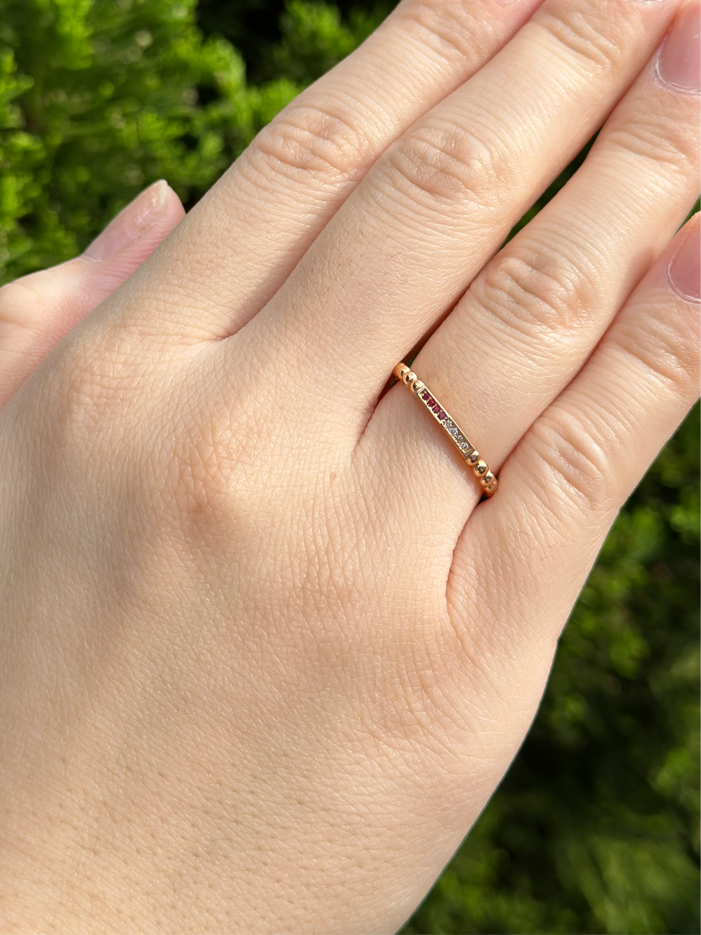 Two Toned Bubble Ring