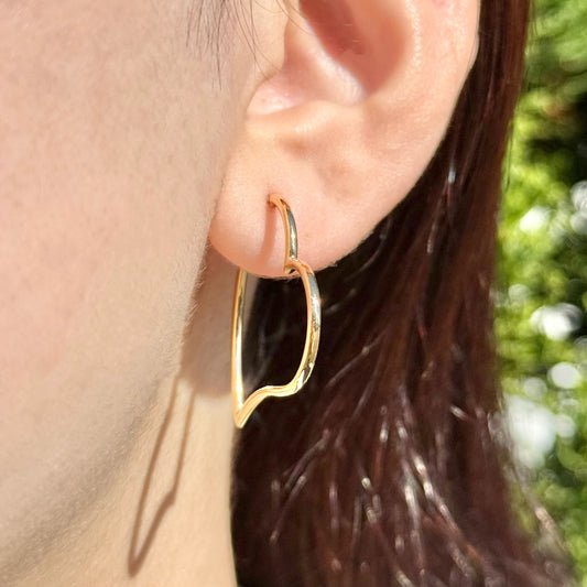 Medium Heart Hoops