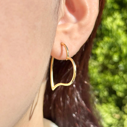 Medium Heart Hoops