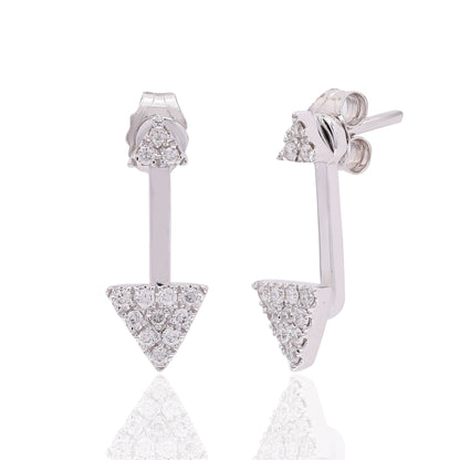 Triangle Drop Jacket Earrings