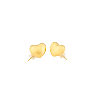 Gold Heart Studs