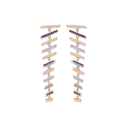 Elevate your elegance with our Domino Earrings, masterfully crafted in luxurious 18k rose gold