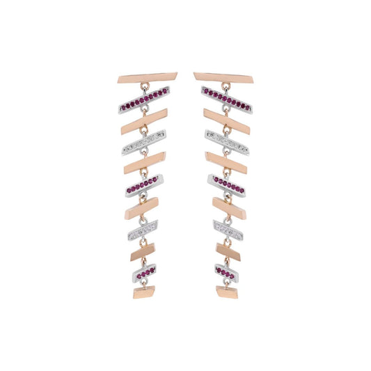 Elevate your elegance with our Domino Earrings, masterfully crafted in luxurious 18k rose gold