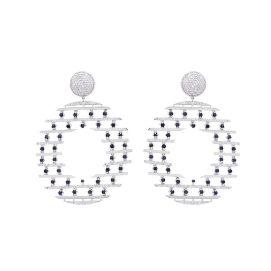 Make a bold statement with our Showstopper Earrings, meticulously crafted in luxurious 18k white gold