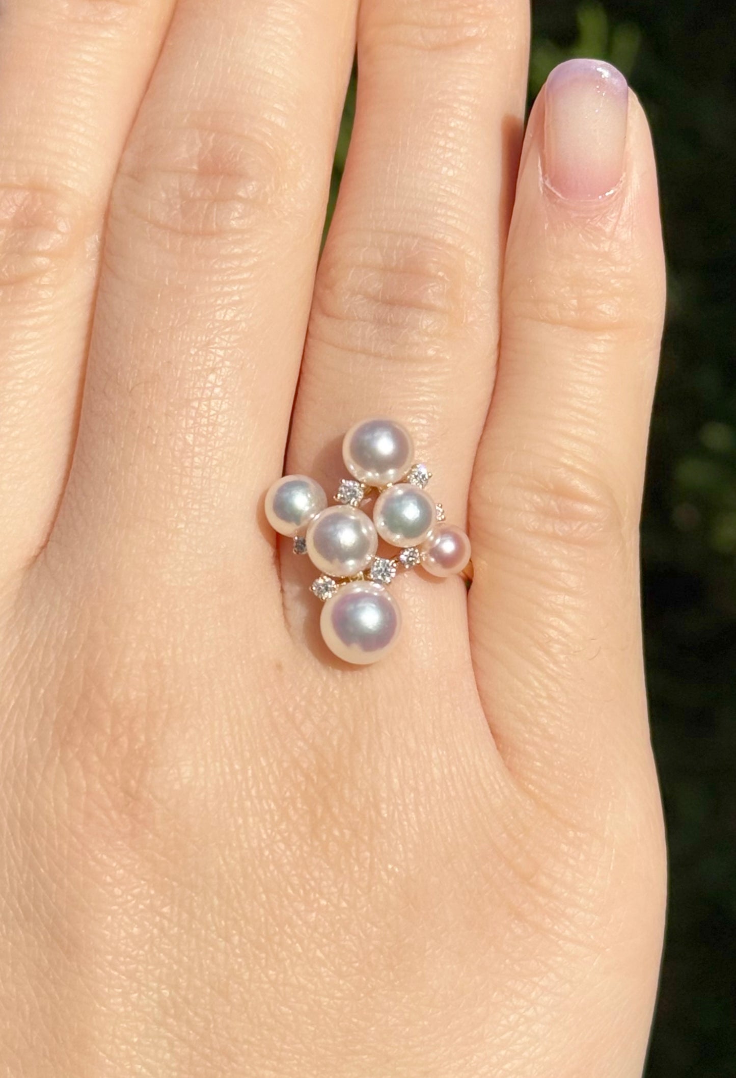 Golden Aura Pearl Ring