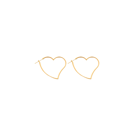 Medium Heart Hoops
