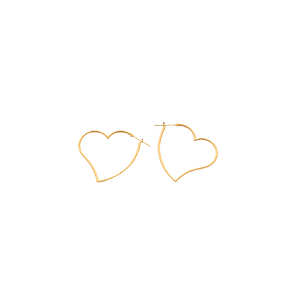 Medium Heart Hoops