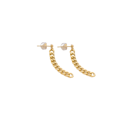 Curb Chain Drop Earrings