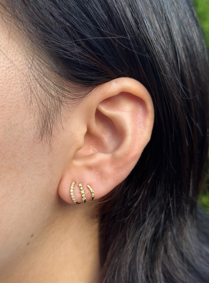 Golden Arc Ear Cuffs