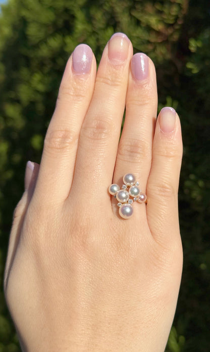 Golden Aura Pearl Ring