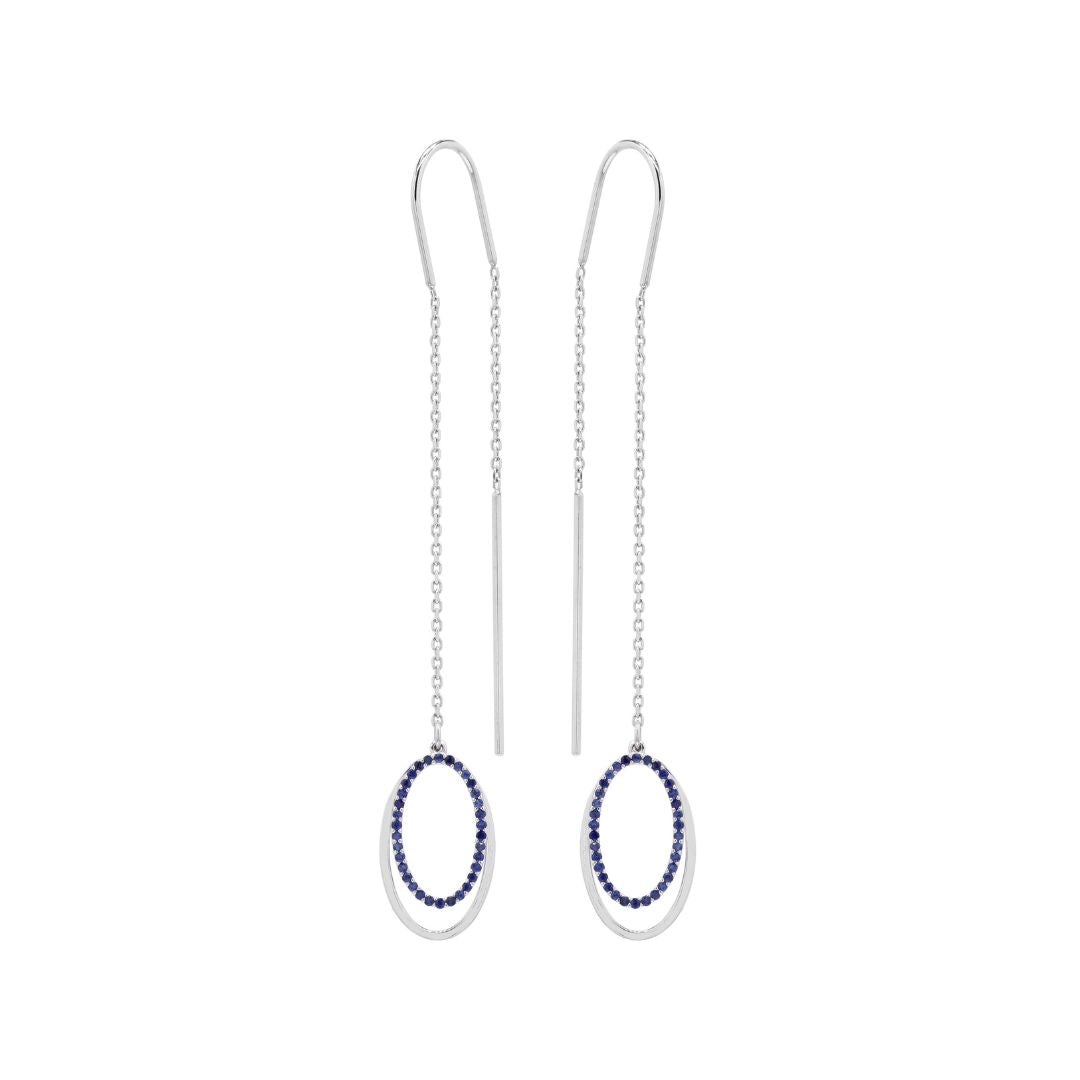 Oval Double Drop Earrings