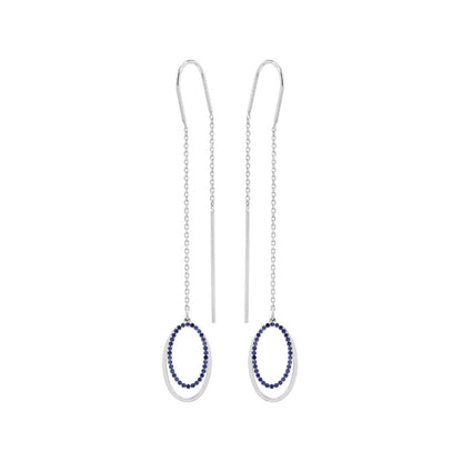 Oval Double Drop Earrings