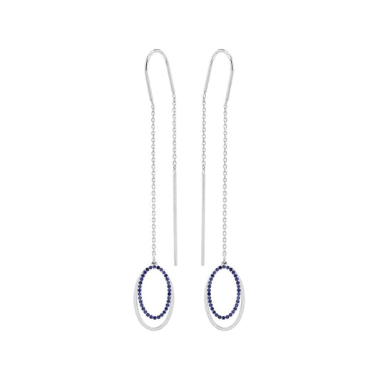 Oval Double Drop Earrings