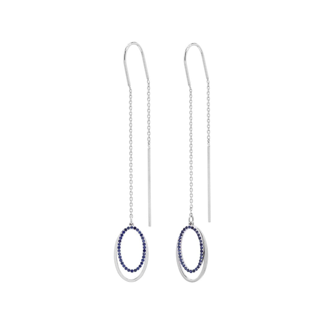 Oval Double Drop Earrings