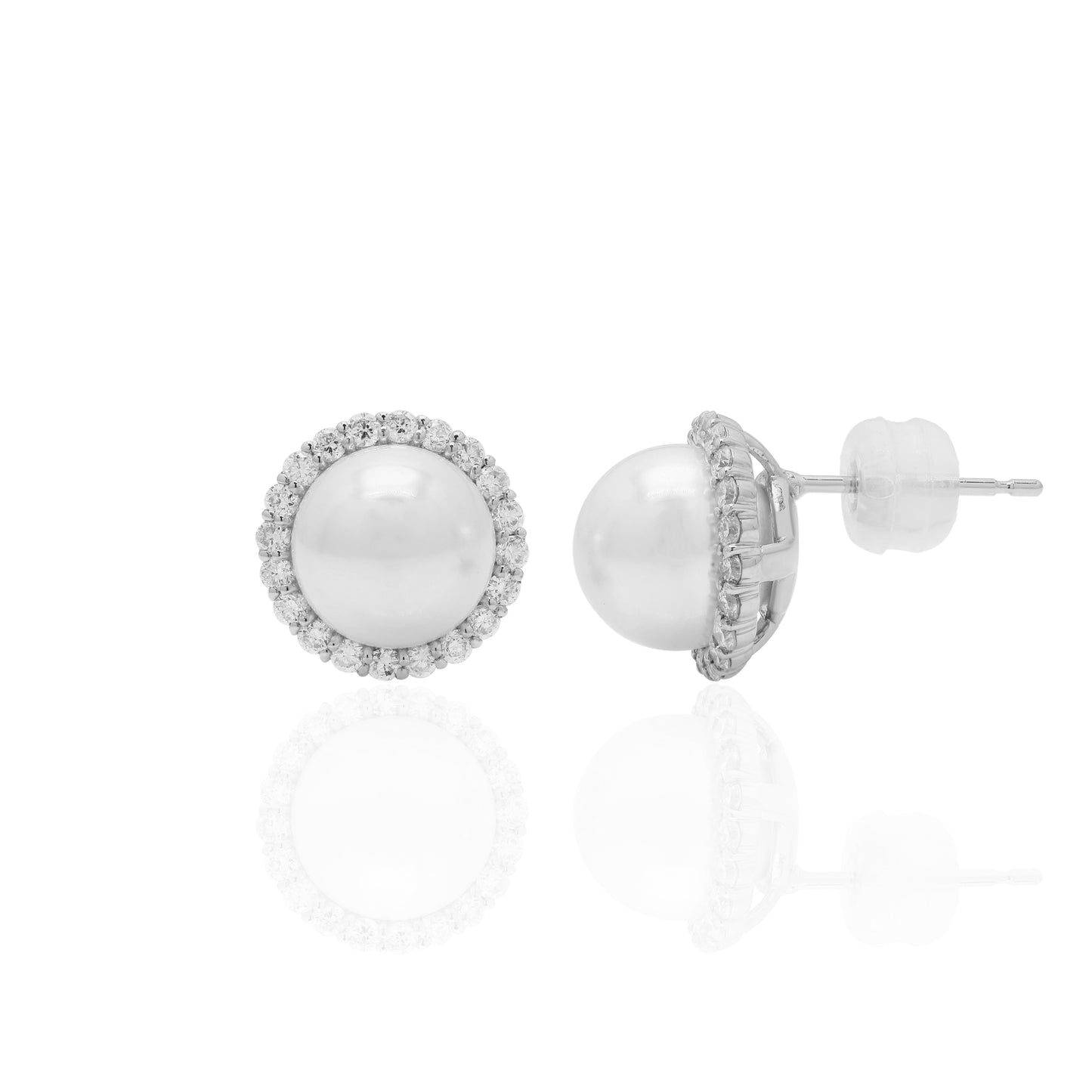 Platinum Akoya Pearl Studs