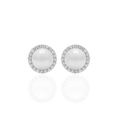 Platinum Akoya Pearl Studs