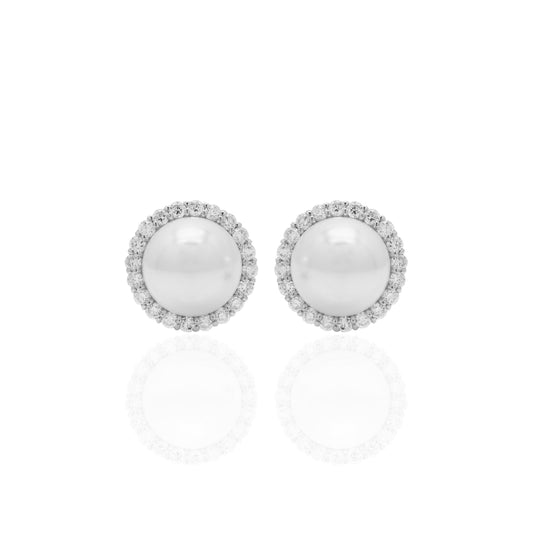 Platinum Akoya Pearl Studs