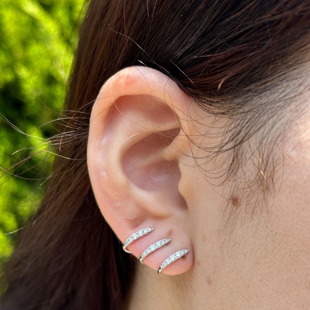 Triple Earcuffs White Gold