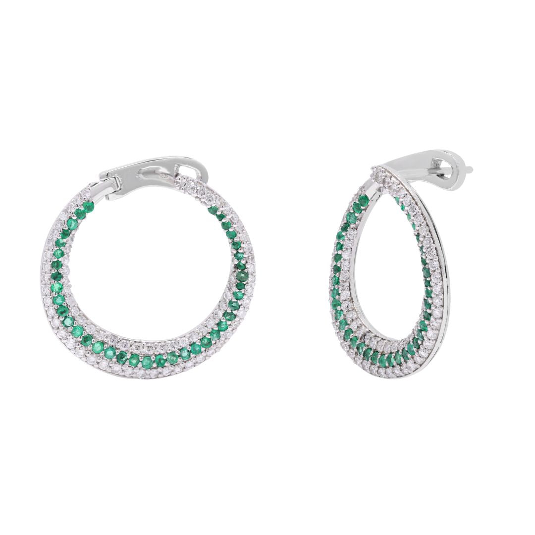 Triple Halo Hoops Earrings