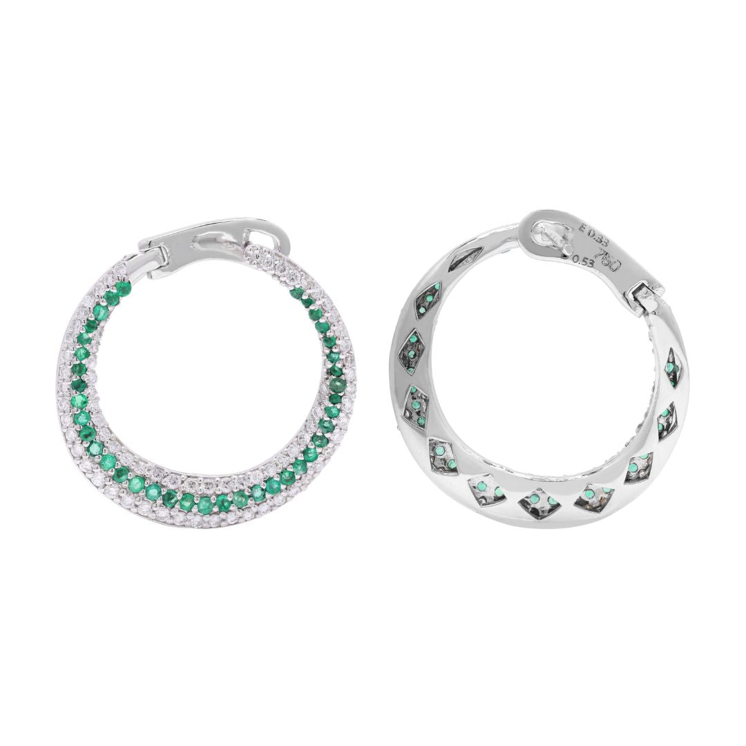 Triple Halo Hoops Earrings