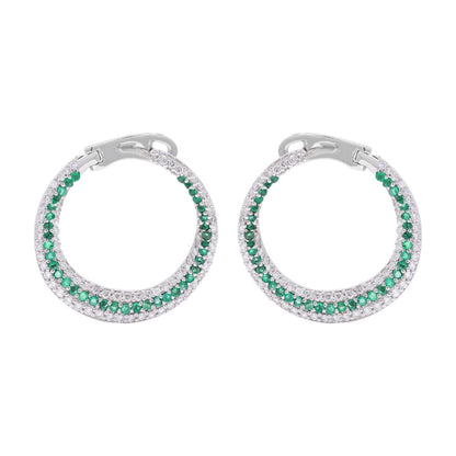 Embrace timeless elegance with our Triple Halo Hoops, beautifully crafted in 18k white gold.