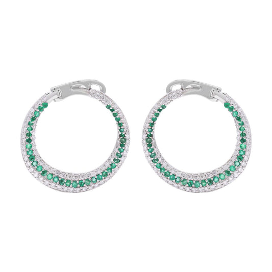 Embrace timeless elegance with our Triple Halo Hoops, beautifully crafted in 18k white gold.