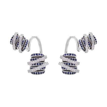 Introducing our enchanting Twisted Lock Earrings, a captivating homage to the enduring symbolism of love locks 