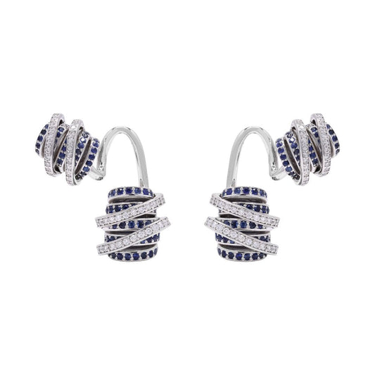 Introducing our enchanting Twisted Lock Earrings, a captivating homage to the enduring symbolism of love locks 