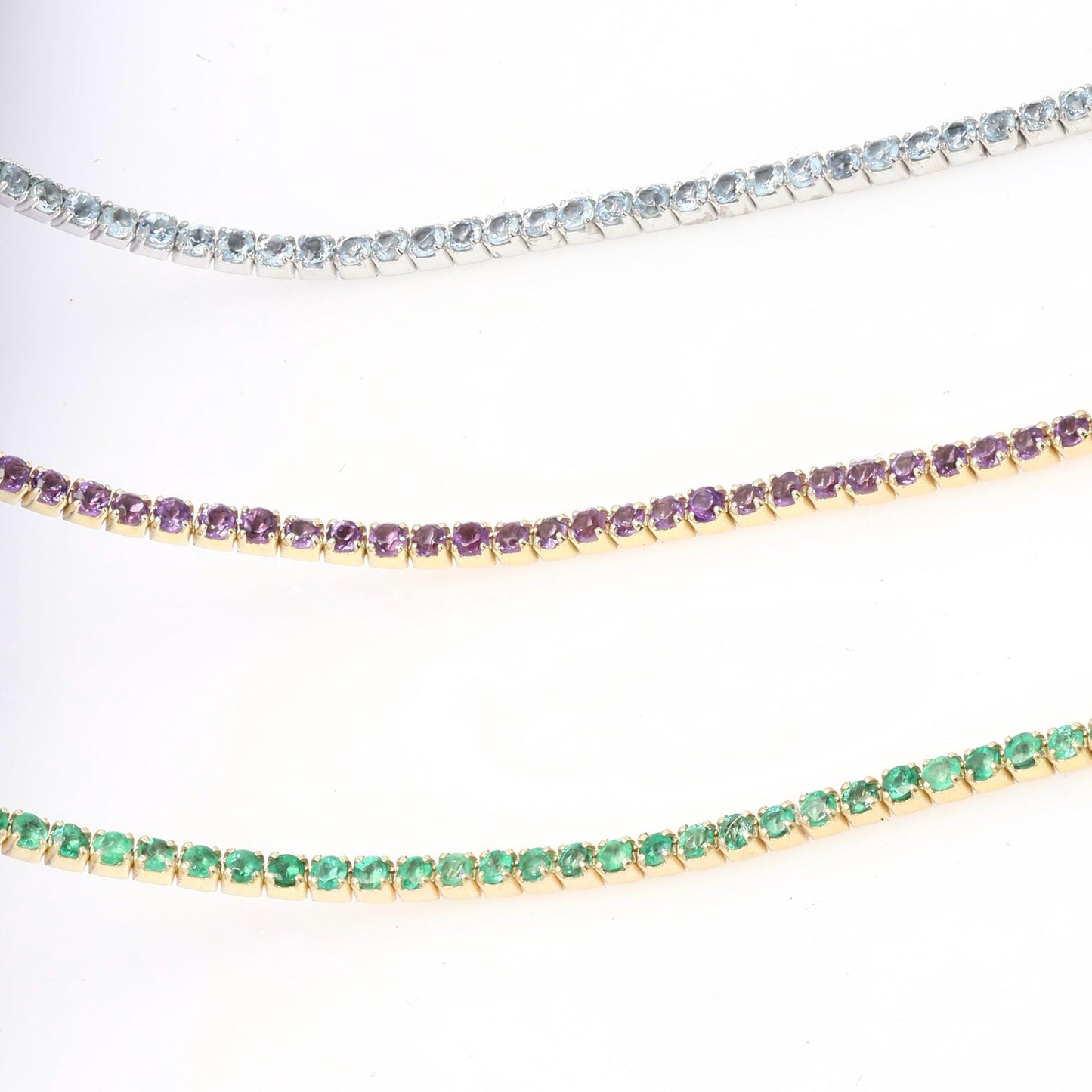 18k Emerald Paperclip Bracelet. Natural emeralds. No Plating, solid gold. Half tennis and half paperclip bracelet. Stackable. May Birthstone