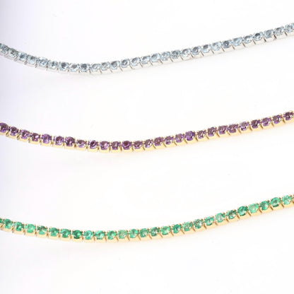 18k Emerald Paperclip Bracelet. Natural emeralds. No Plating, solid gold. Half tennis and half paperclip bracelet. Stackable. May Birthstone