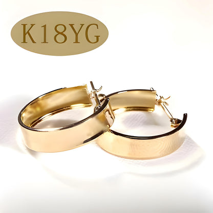 18K Gold Huggies Hoop Earrings, No Plating or Coating, Statement Jewelry For Her. Graduation Gift for Her. Luxury Huggies. Sturdy Earrings