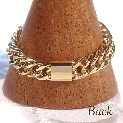 18K Cuban Chain Link Ring, Minimalist Statement Ring, Birthday Jewelry For Her. Stackable Gold Rings, Luxury Ring. Long Lasting - no plating