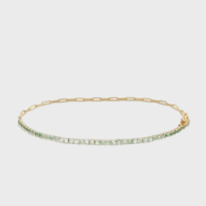 Paperclip Emerald Bracelet