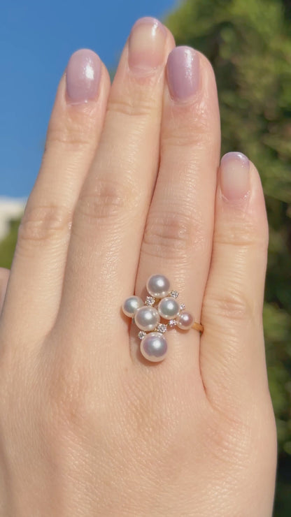 Golden Aura Pearl Ring