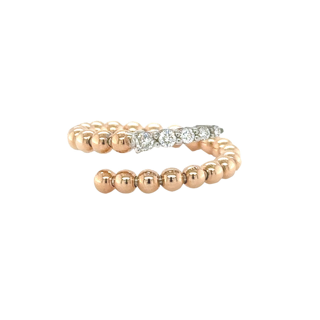 Elegant Gradation Bubble Ring with Graduated Diamonds