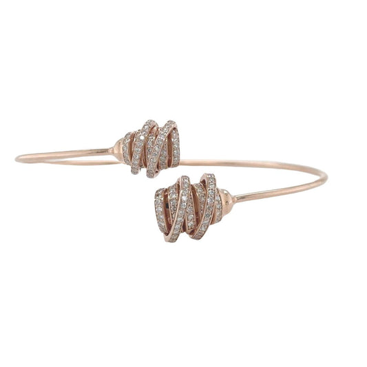 Honeycomb Diamond Bangle - 18k Rose Gold with 0.82ct Diamonds. Nature-inspired design and contemporary elegance in a radiant piece