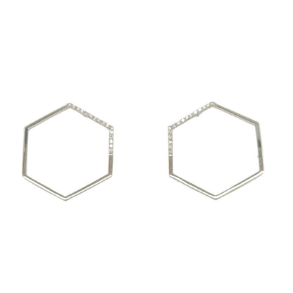 Hexagon Diamond Earrings