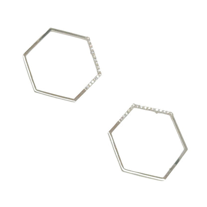 Hexagon Diamond Earrings