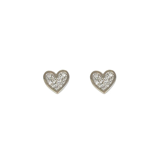 Elegance in Love Diamond Stud Earrings - 18k White Gold with Diamonds