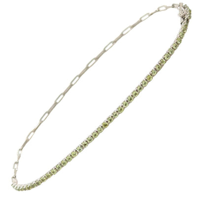 Paperclip Peridot Bracelet