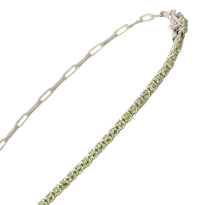 Paperclip Peridot Bracelet