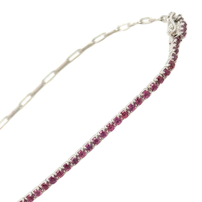 Paperclip Rhodolite Bracelet